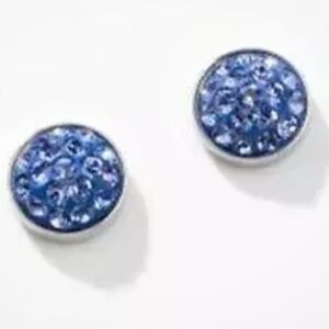 Touchstone Crystal by Swarovski birthstone earrings September sapphire crystals